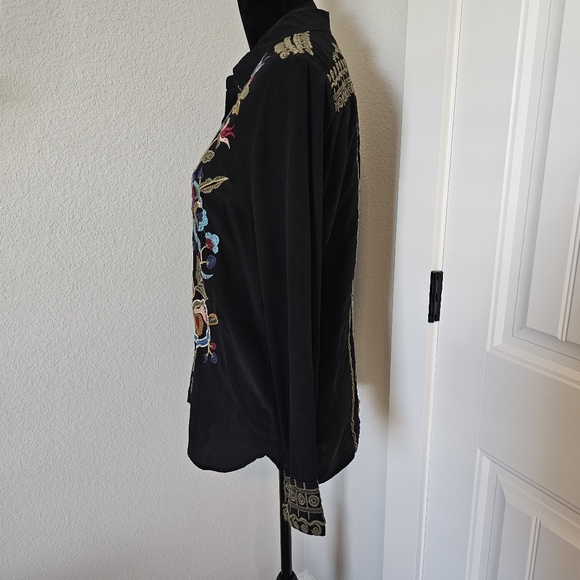 Johnny Was Long sleeve silk blouse - Picture 3 of 12